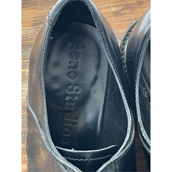 Acne Studios Lark‎ Platform Oxford Shoes Men 41 US 11 Snakeskin Trim Leather main image 5